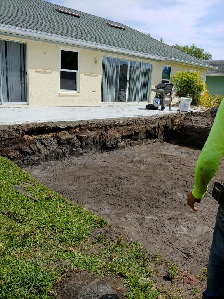 digging foundation for stem wall construction