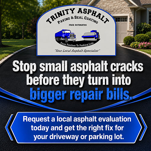 Stop small asphalt cracks before they turn into bigger repair bills. Request a local asphalt evaluation today and get the right fix for your driveway or parking lot.